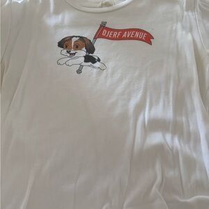 Djerf Avenue Cream Graphic Tee